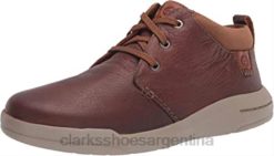 Clarks hombres Botas chukka de caña media Driftway de cuero color tostado oscuro de Clarks para hombre BPDZ202897 cuero bronceado oscuro