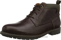 Clarks hombres botín bowzer pico hombre cahoga ny cuero clarks BPDZ201846 cuero caoba