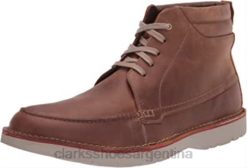 Clarks hombres botín vargo moc-marrón de cuero caído-11w para hombre clarks de cuero encerado BPDZ202486 cuero de cera de abejas