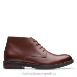 Clarks hombres caoba ny cuero paulson mid clarks BPDZ204548 cuero caoba