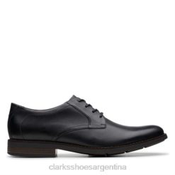 Clarks hombres clarks becken encaje cuero negro BPDZ204460 cuero negro