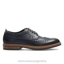Clarks hombres clarks cuero azul pitney limit BPDZ204449 cuero azul