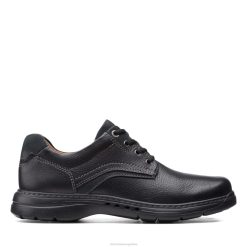 Clarks hombres Clarks de cuero negro caído un brawley pace BPDZ203651 cuero negro caído