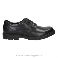 Clarks hombres clarks de cuero negro lane stride BPDZ204470 cuero negro