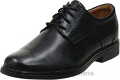 Clarks hombres Clarks de cuero negro plano Oxford con encaje un aldric para hombre BPDZ202182