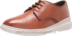 Clarks hombres Clarks Dennet Low Oxford de cuero color canela oscuro para hombre BPDZ202534 cuero bronceado oscuro