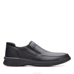 Clarks hombres clarks donaway de cuero negro BPDZ203532 cuero negro
