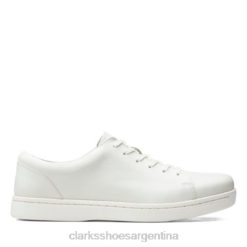 Clarks hombres clarks kitna lo cuero blanco BPDZ204536 cuero blanco