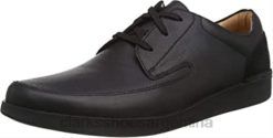 Clarks hombres clarks oakland craft_ derbys de cuero negro para hombre BPDZ201694 cuero negro