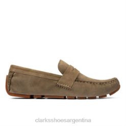 Clarks hombres clarks oswick pen ny gamuza verde oliva BPDZ204403 ante oliva