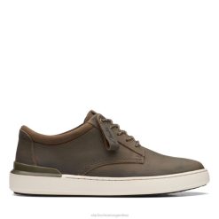 Clarks hombres Court Lite Derby cuero oliva clarks cuero oliva BPDZ205437 cuero oliva