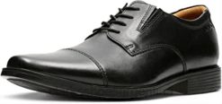 Clarks hombres gorra tilden negra para hombre oxford clarks BPDZ202244 cuero negro