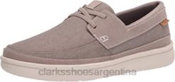 Clarks hombres Mocasines clarks cantal step para hombre lona piedra BPDZ202482 lienzo de piedra