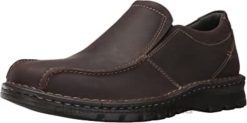 Clarks hombres Mocasines clarks vanek step de cuero marrón oscuro para hombre BPDZ202587 cuero marrón oscuro