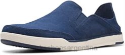 Clarks hombres Mocasines de lona azul marino de clarks step isle row para hombre BPDZ20867 lona azul marino lona azul marino