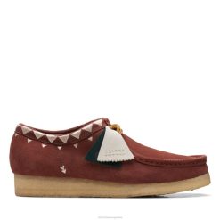 Clarks hombres Wallabee Auburn Clarks BPDZ203630 castaño