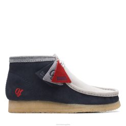 Clarks hombres wallabee bt ny clarks azul marino/gris BPDZ203631 azul marino/gris