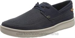 Clarks hombres Zapatilla Cantal Step de lona azul marino para hombre clarks BPDZ201300 lona azul marino