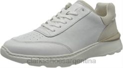 Clarks hombres Zapatilla clarks sprint litelace de piel combinada blanca para hombre BPDZ201235 cuero combinado blanco