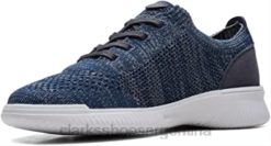 Clarks hombres Zapatillas de deporte de punto Donaway de punto azul marino de Clarks para hombre BPDZ20545 punto azul marino