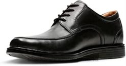 Clarks hombres zapatos clarks un aldric park de cuero negro para hombre BPDZ20777