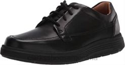 Clarks hombres zapatos derbys clarks un abode easy para hombre de cuero negro BPDZ201845 cuero negro