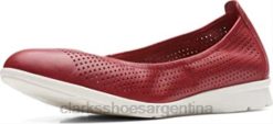 Clarks mujer bailarinas clarks jenette easy de frijol rojo para mujer BPDZ20884