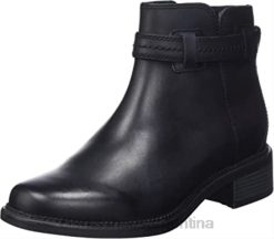 Clarks mujer Bota Chelsea Clarks Maye Easy para mujer en negro BPDZ202784 cuero negro