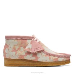 Clarks mujer bota clarks wallabee rosa floral BPDZ203283 flores rosadas