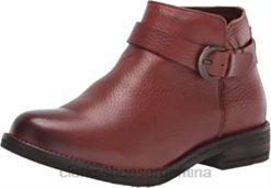 Clarks mujer Bota de moda Clarks demi tono para mujer ante británico color canela BPDZ201514 gamuza bronceada británica