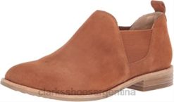 Clarks mujer Bota de moda Clarks Edenvale Page de ante color tostado oscuro para mujer BPDZ201171 gamuza bronceada oscura