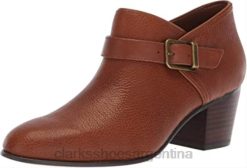 Clarks mujer botas de moda maypearl milla de cuero tostado oscuro para mujer clarks BPDZ202964 cuero bronceado oscuro