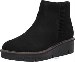 Clarks mujer Botín airabell vibe de ante negro para mujer clarks BPDZ202148 ante negro