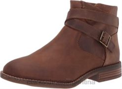 Clarks mujer Botín clarks camzdime de mujer de piel color tostado oscuro BPDZ202866 cuero bronceado oscuro