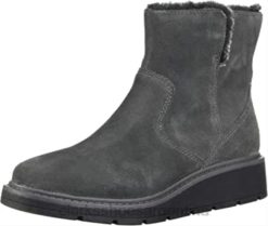 Clarks mujer Botín mujer ivery jet gris oscuro ante forrado cálido clarks BPDZ202638 gamuza con forro cálido gris oscuro