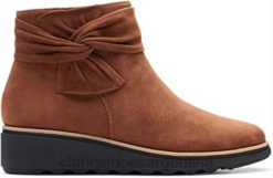Clarks mujer botín sharon salon mujer ante marrón oscuro clarks BPDZ202084
