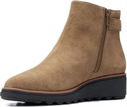 Clarks mujer botín sharon spring mujer clarks ante taupe BPDZ201597