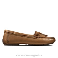Clarks mujer c mocc barco clarks cuero bronceado BPDZ204031 cuero marrón