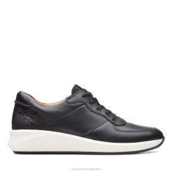 Clarks mujer clarks cuero combinado negro un rio sprint cuero combinado negro BPDZ206481 cuero combinado negro