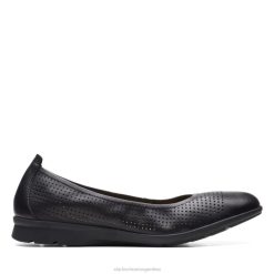 Clarks mujer clarks cuero negro jenette facilidad cuero negro BPDZ206329 cuero negro