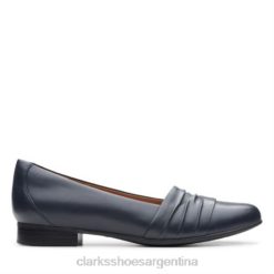 Clarks mujer clarks de cuero azul marino un blush vibe BPDZ204032 cuero azul marino