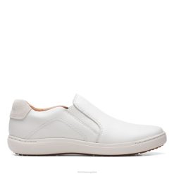 Clarks mujer clarks de cuero blanco nalle stride BPDZ203307 cuero blanco