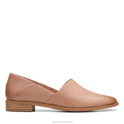 Clarks mujer clarks de cuero praliné de cuero praliné puro belle BPDZ205982 cuero praliné