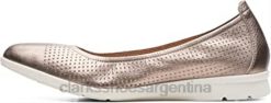 Clarks mujer Clarks Jenette Easy, bailarinas metalizadas para mujer BPDZ202402