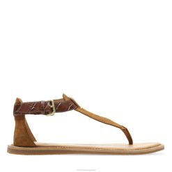 Clarks mujer clarks karsea post cuero tostado BPDZ203428 cuero marrón