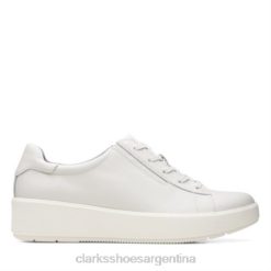 Clarks mujer clarks layton encaje cuero blanco BPDZ203898 cuero blanco