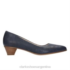 Clarks mujer clarks mena bloom cuero azul marino BPDZ203981 cuero azul marino
