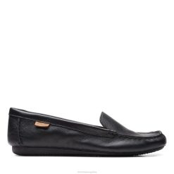 Clarks mujer clarks pecas de cuero negro BPDZ203240 cuero negro