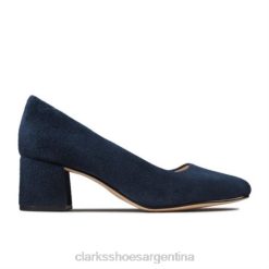 Clarks mujer clarks rosa transparente de ante azul marino BPDZ204020 gamuza azul marino