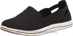 Clarks mujer mocasín brisa para mujer clarks lona negra BPDZ202077